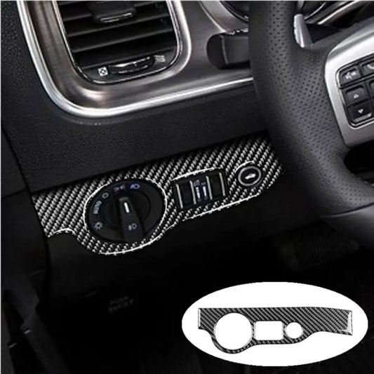 Dodge Charger/Challenger headlight knob carbon cover