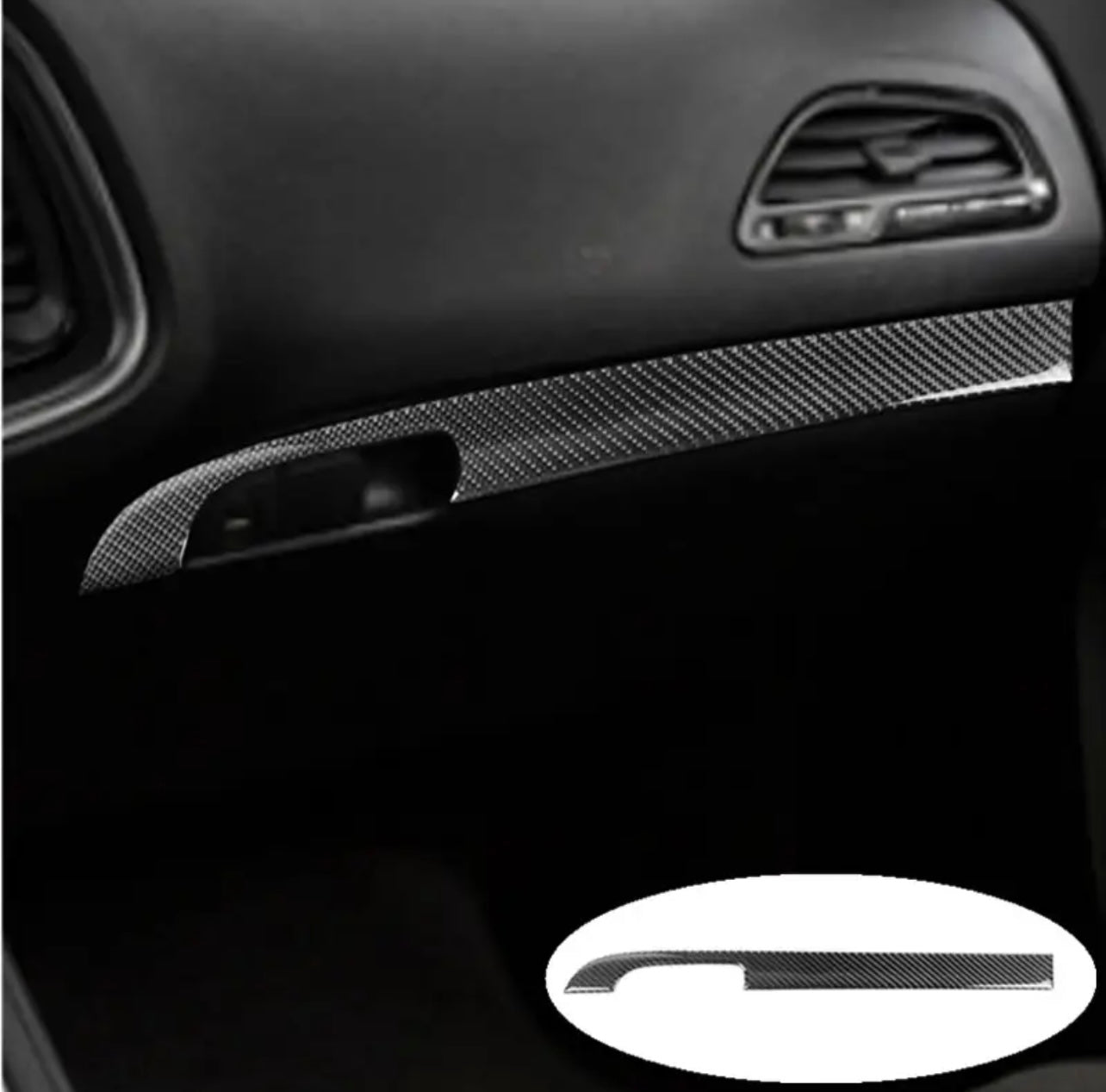 Dodge Charger/Challenger carbon fiber glove compartment trim